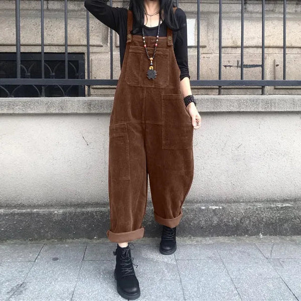 Cord-Overall für Damen – lässiger Tuftanzug mit vielseitigem Design