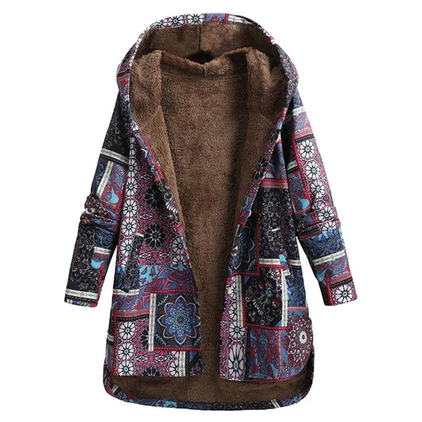 D'fraue ihr winterjacke mit mustern - chichi, warme kapuzenjacke