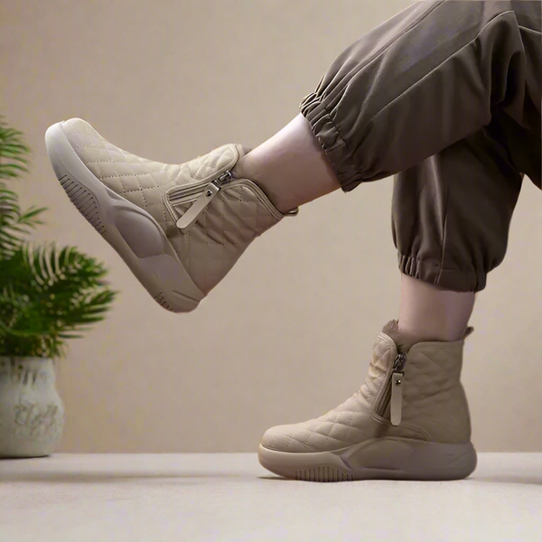 Winterstiefel - gemütliche, gesteppte knöchel-stiefel für damen