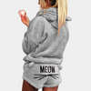 2-teilige kuschelige loungewear-kombination - weiches fleece-pyjama für damen
