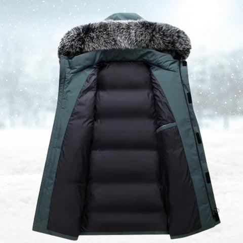 Winterparka - isolierte damenjacke mit kunstfellkapuze