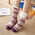 Warme socken – entspannende damensocken mit plüschigem bund