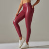Hochtaillierte lederleggings - trendige, figurbetonte stretchhosen für damen