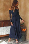 D'stöckli blu jumpsuit - off-shoulder mit spitze für elegante abende