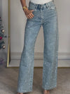 Dä frauen bootcut & flared jeans mit schicke funkelndi weite beinig - stilvolli freizeit-hosen für unterschiedlichi anlässe