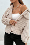 D'meitsche boucle-jacke mit weichem, strukturiertem stoff - beige winter-layering