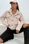 D'meitsche boucle-jacke mit weichem, strukturiertem stoff - beige winter-layering