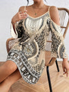D'meitschaftsdress mit kaltem schulter - boho stil mit vintage druck für d'sömmeroutfits