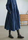 D'schickigi corduroy midi für frauen mit langen ärmeln - lässiger look für herbst/winter, figurbetonter schnitt