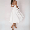 Dame midi kleid mit lässigem schnitt und rückenausschnitt - stilvolle abend- und eventmode