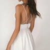 Dame midi kleid mit lässigem schnitt und rückenausschnitt - stilvolle abend- und eventmode