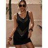 Frau casual kleider leichte sommer strandkleid - elegante offene strickdesign für warme tage
