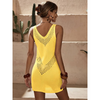 Frau casual kleider leichte sommer strandkleid - elegante offene strickdesign für warme tage