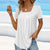 D'womens lässige t-shirt elegante gefältelte bluse - weicher stoff für alltagstyle