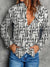 Dä langärmligi shirt mit katzendruck für frauen - leichti frühlingsmode