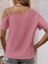 Frauen cold shoulder t-shirt im lässigen schnitt - weicher stoff, vielseitiger stil