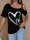 Frauen cold shoulder t-shirt im lässigen schnitt - weicher stoff, vielseitiger stil
