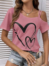 Frauen cold shoulder t-shirt im lässigen schnitt - weicher stoff, vielseitiger stil