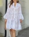 D'mädsche ihre baumwoll broderie anglaise kleid - chli elegant für de alltag - stylisch knopfkleid im schichtenlook