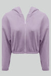 Dämliches crop hoodie im trend - lässiger zip-up pullover für den alltag, weich und angenehm