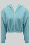 Dämliches crop hoodie im trend - lässiger zip-up pullover für den alltag, weich und angenehm