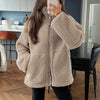 D'mäidli fleece zip-jacke mit lockerer passform und taschen – lässige outdoor-bekleidung für aktivi tage