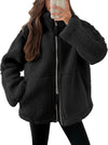 D'mäidli fleece zip-jacke mit lockerer passform und taschen – lässige outdoor-bekleidung für aktivi tage