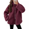 D'mäidli fleece zip-jacke mit lockerer passform und taschen – lässige outdoor-bekleidung für aktivi tage