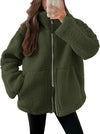 D'mäidli fleece zip-jacke mit lockerer passform und taschen – lässige outdoor-bekleidung für aktivi tage
