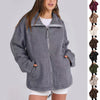 D'mäidli fleece zip-jacke mit lockerer passform und taschen – lässige outdoor-bekleidung für aktivi tage