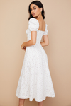 D'midi-dress mit blumenmuster – stilvolles sommer-outfit für gartenpartys mit puffärmel & mieder