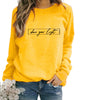 Frauen sweatshirt mit inspirierendem spruch - lässiger langarmpulli für den alltag