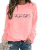 Frauen sweatshirt mit inspirierendem spruch - lässiger langarmpulli für den alltag