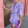 Dä frauen jumpsuit mit puffärm - trendy v-ausschnitt für lässigi ausflüg