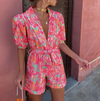 Dä frauen jumpsuit mit puffärm - trendy v-ausschnitt für lässigi ausflüg