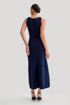 D'frauen midi kleid aus strick – klassische knopf-design für lässig & formell anlässe