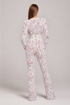 D'hübschi lace jumpsuit für frauen – elegante abendmode mit weit auslaufende hosen und stylische lange ärmel