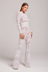 D'hübschi lace jumpsuit für frauen – elegante abendmode mit weit auslaufende hosen und stylische lange ärmel