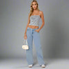 Dämmne low rise straight-leg jeans - lockere passform für lässige anlässe