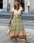 Dämmerskirt mit boho stil – grünes blumenmuster für summer