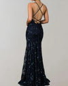 Dame's partykleid - schickes schwarzes pailletten-maxi- abendkleid für besondere anlässe - elegant & stylish
