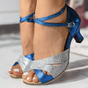 Frauen sandalen mit schickem riemchen-design - verstellbare abend-schuhe für tanzanlässe