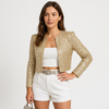 Frauen sequin jacke - elegante glamour abendblazer - schickes, stylisches überwurf