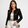 Frauen sequin jacke - elegante glamour abendblazer - schickes, stylisches überwurf
