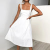 Ärmeloses midi-kleid für frauen - elegante freizeitmode für gartenfeste