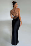 Damen slim fit maxikleid - elegante spaghettiträger abendrobe für besondere anlässe