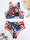 Dä womens schwimmanzug mit hochgeschnittenem bikinioberteil & unterteil - schickes zweiteiler-badeanzug für frauen