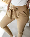 D'fraueh tach-hose mit gürtel-detail - schlanker schnitt für büro und freizeit