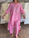 Damen tunika-shirt aus leichtem leinen-mix – lässige eleganz mit stilvollen details