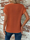D'wierter waffle-näh-t-shirt – leichte, lässige bluse für jeden tag